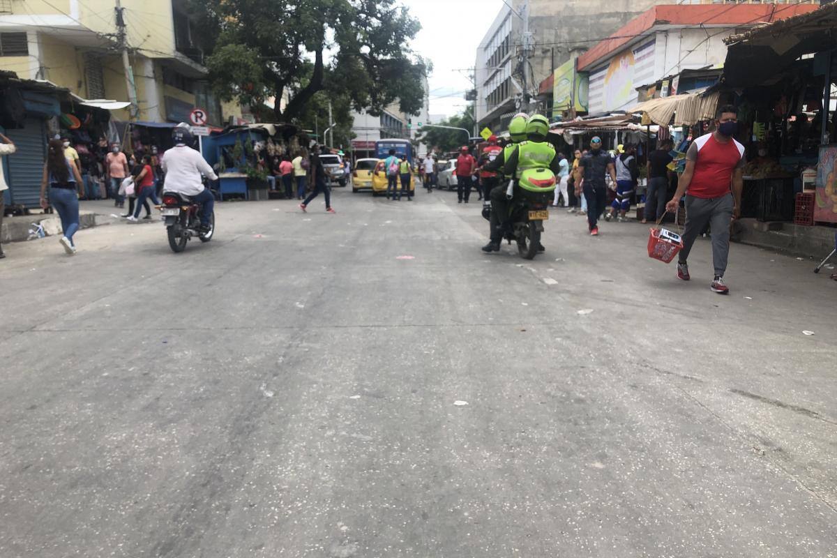 Comerciantes del Centro de Barranquilla en desacuerdo con medidas del Distrito