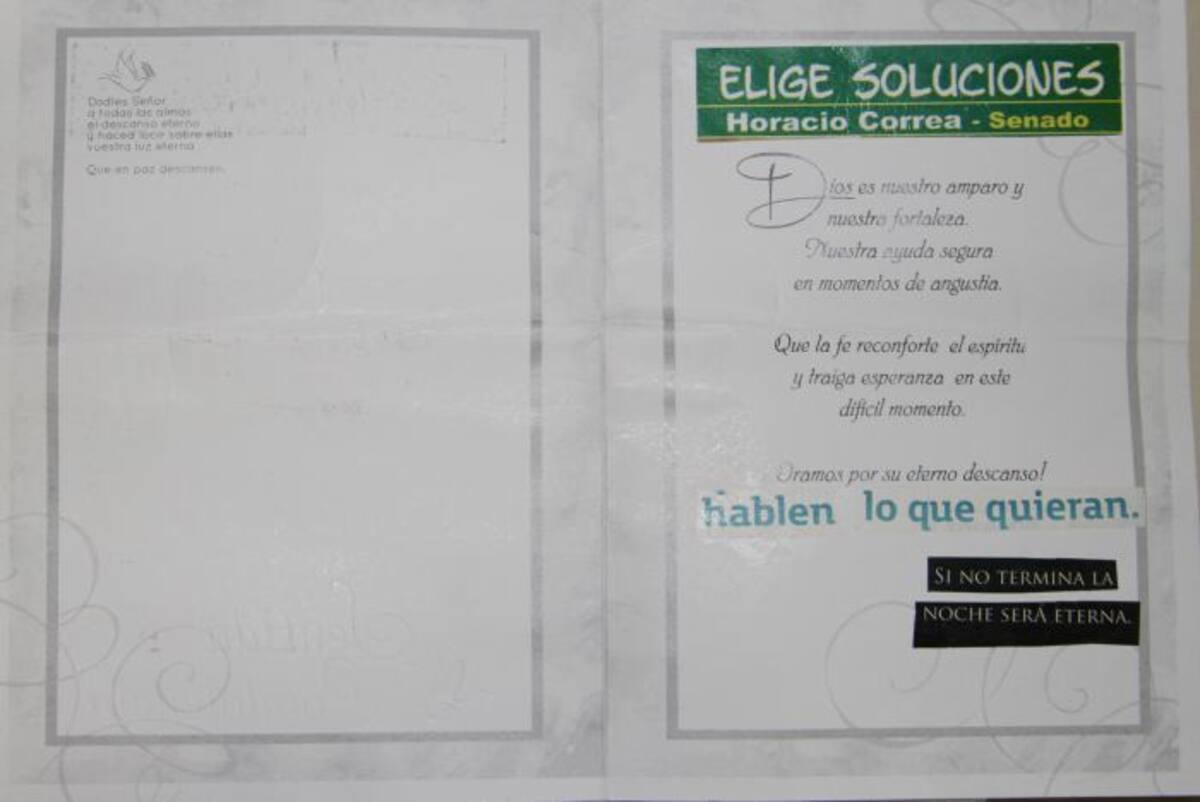 Imagen del sufragio que recibió el candidato. EL UNIVERSAL