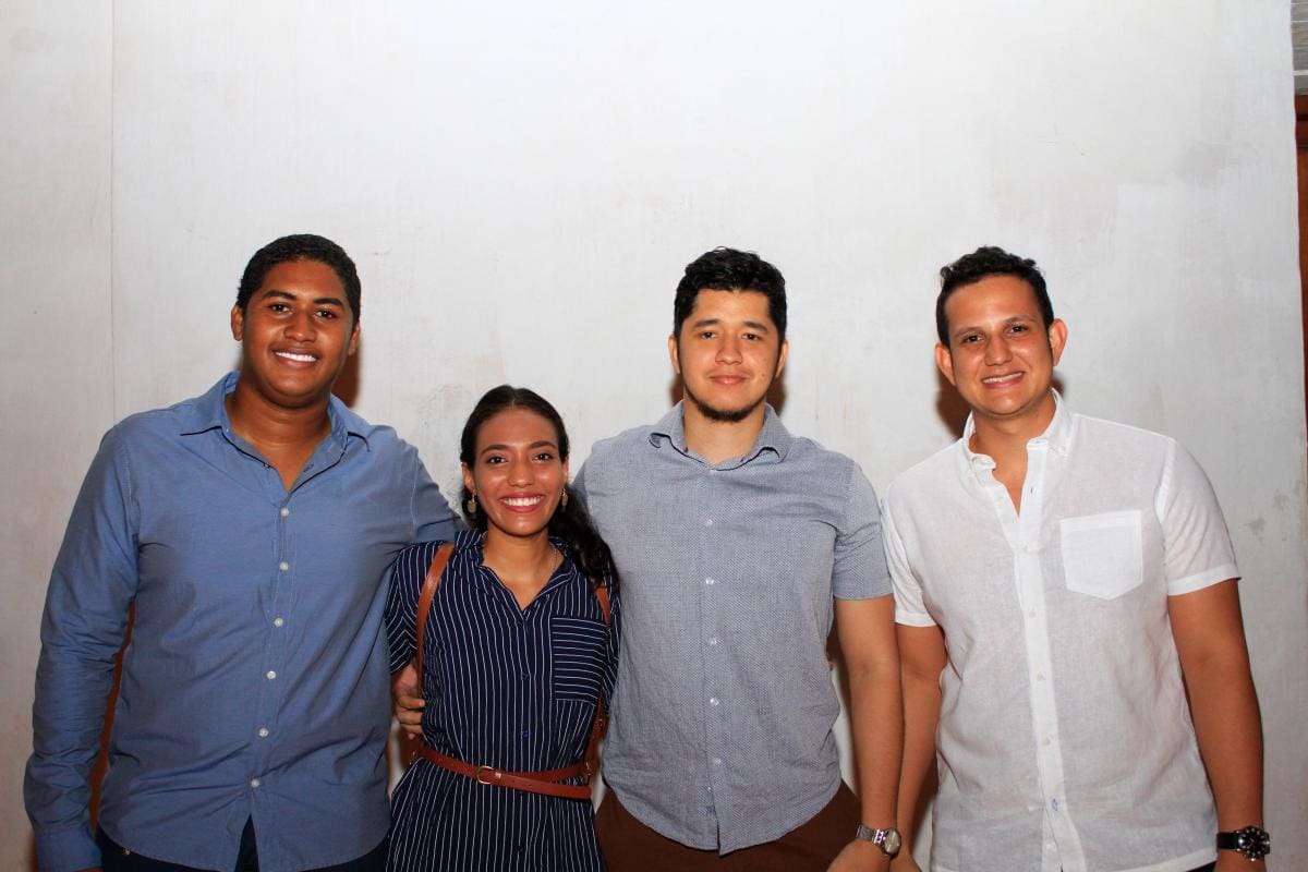 José Julio Morales, Daniela Gávalo, Christian Fontalvo y Kevin Lau.
