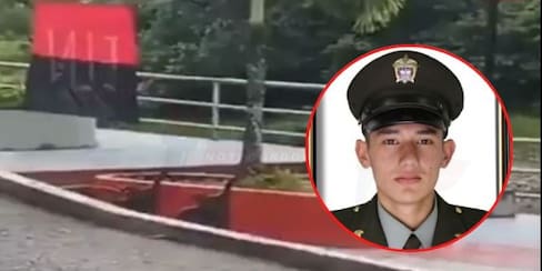 Francotirador asesinó a policía mientras quitaba una bandera del Eln