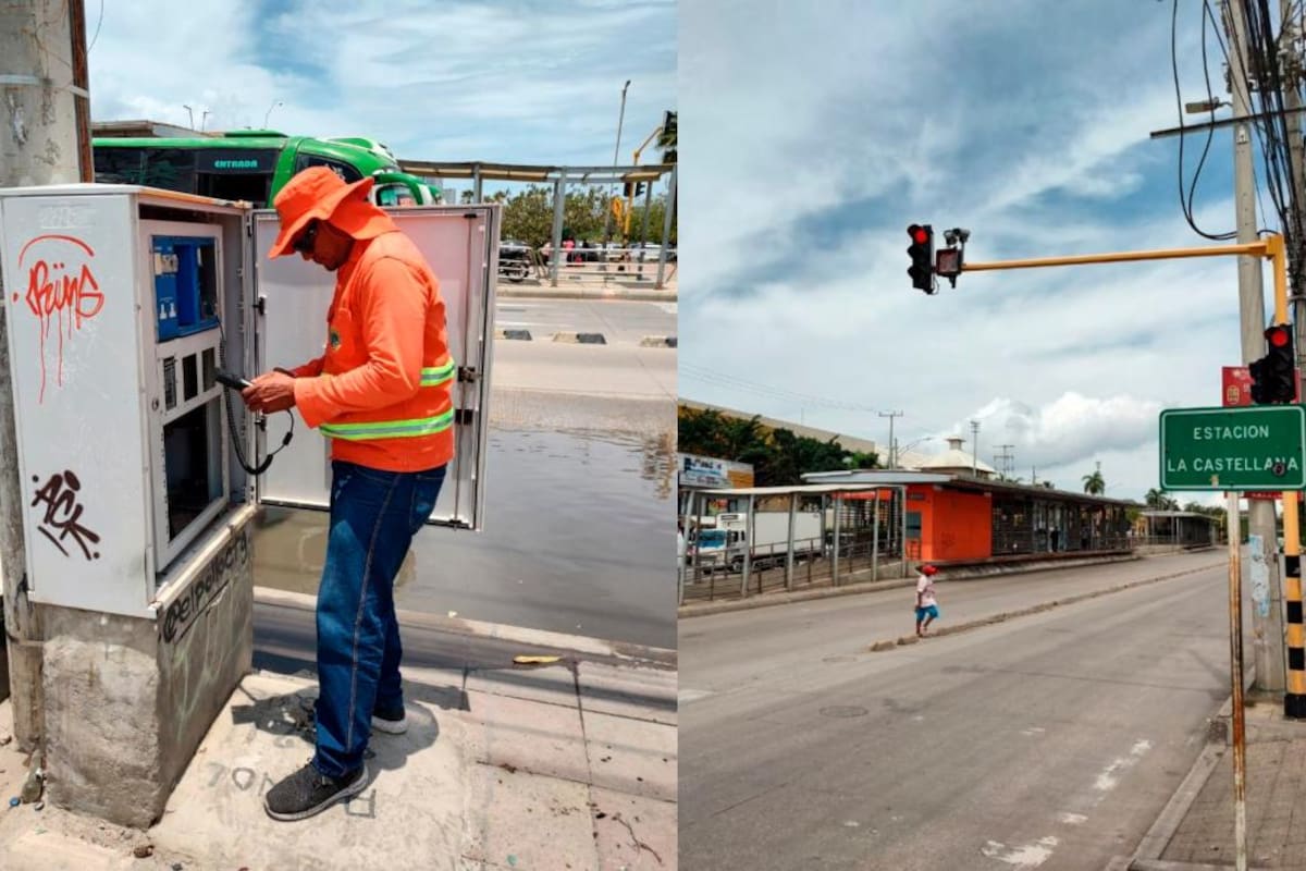 El Datt adelanta reparación y mantenimiento de semáforos en Cartagena