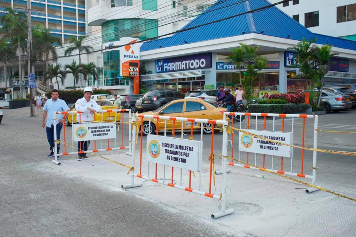Movilidad normalizada en la entrada de Bocagrande: quitaron las vallas