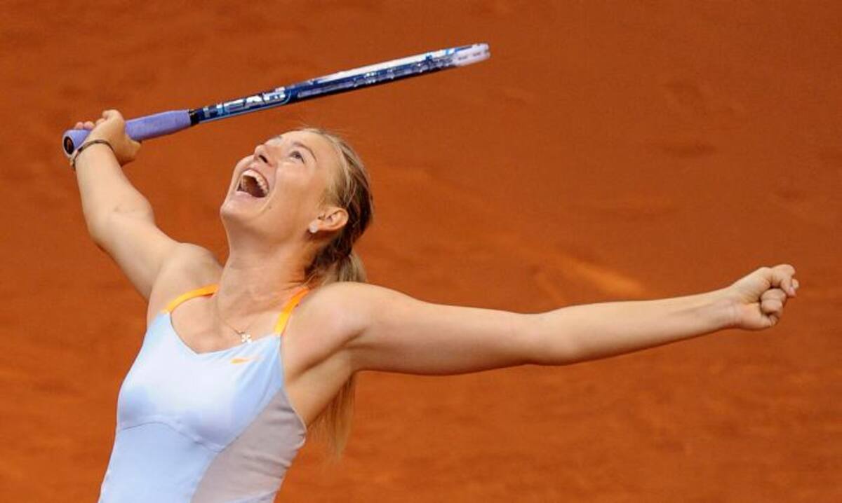"Ha jugado un buen tenis toda la semana y estoy muy feliz de ganar de nuevo aquí", dijo Sharapova, que suma 16 victorias consecutivas en tierra batida. AFP THOMAS KIENZLE