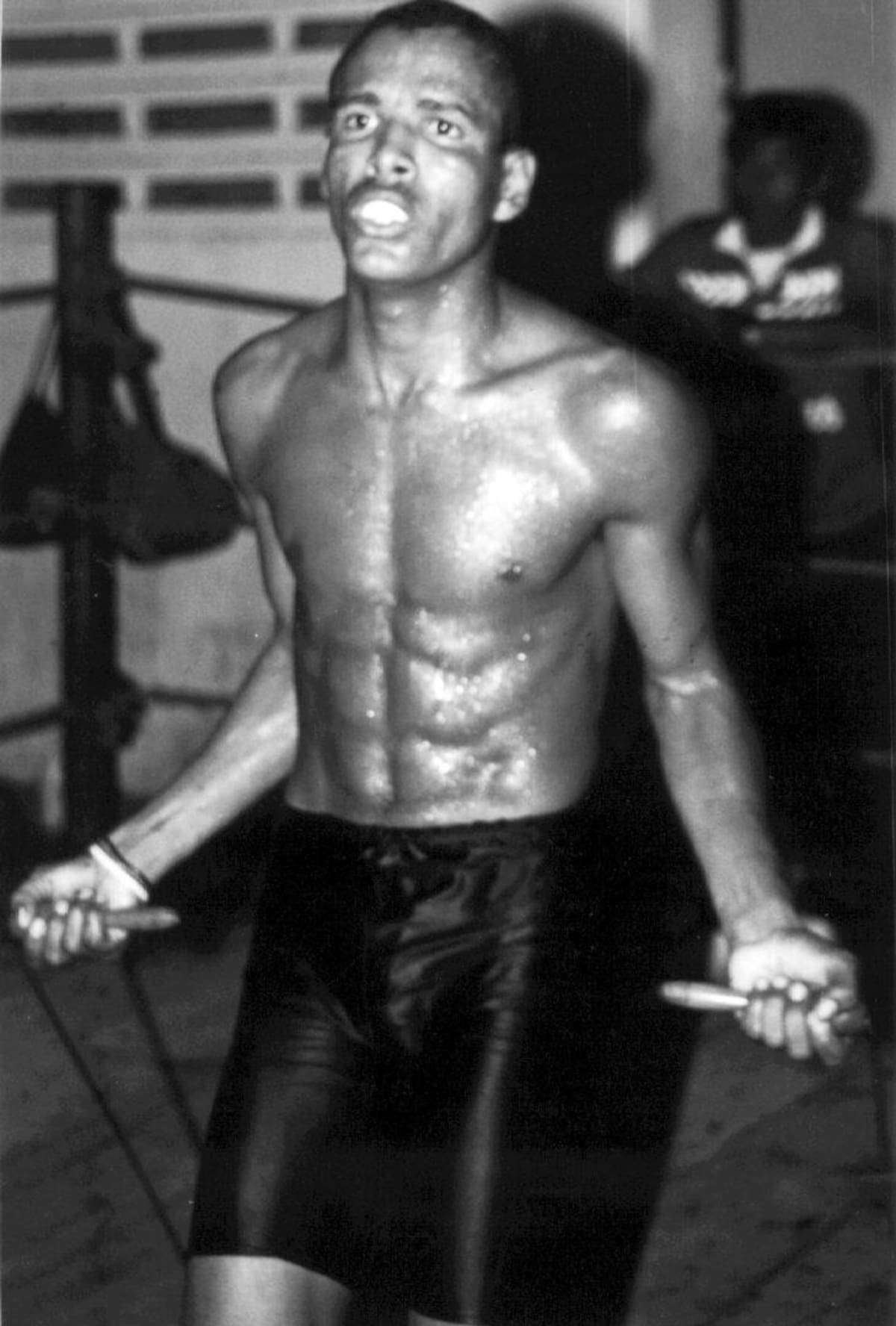 De izquierda a derecha: Pambelé, Luis ‘Chicanero’ Mendoza y Harold Mestre, todos campeones mundiales de boxeo. //archivo