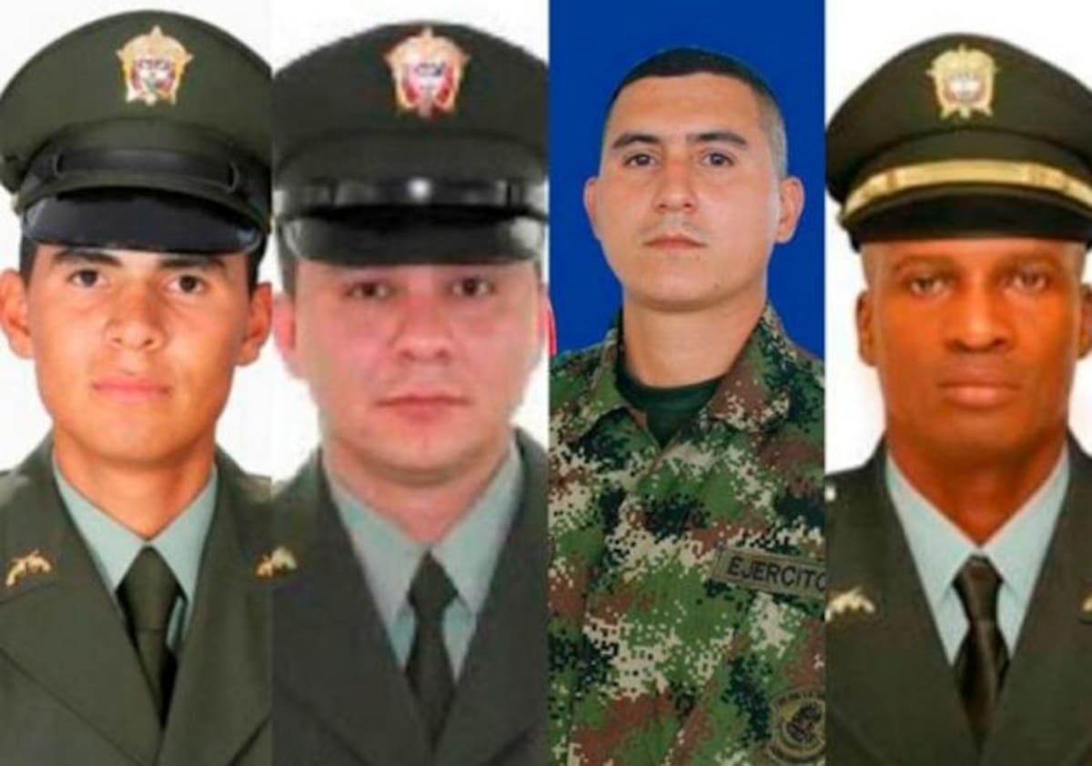 Los uniformados retenidos por el grupo guerrillero son el subintendente Luis Carlos Torres, el patrullero Yemison Gómez Correa de la Policía, el soldado Jesús Alberto Ramírez Silva y el intendente Wilber Rentería. Colprensa