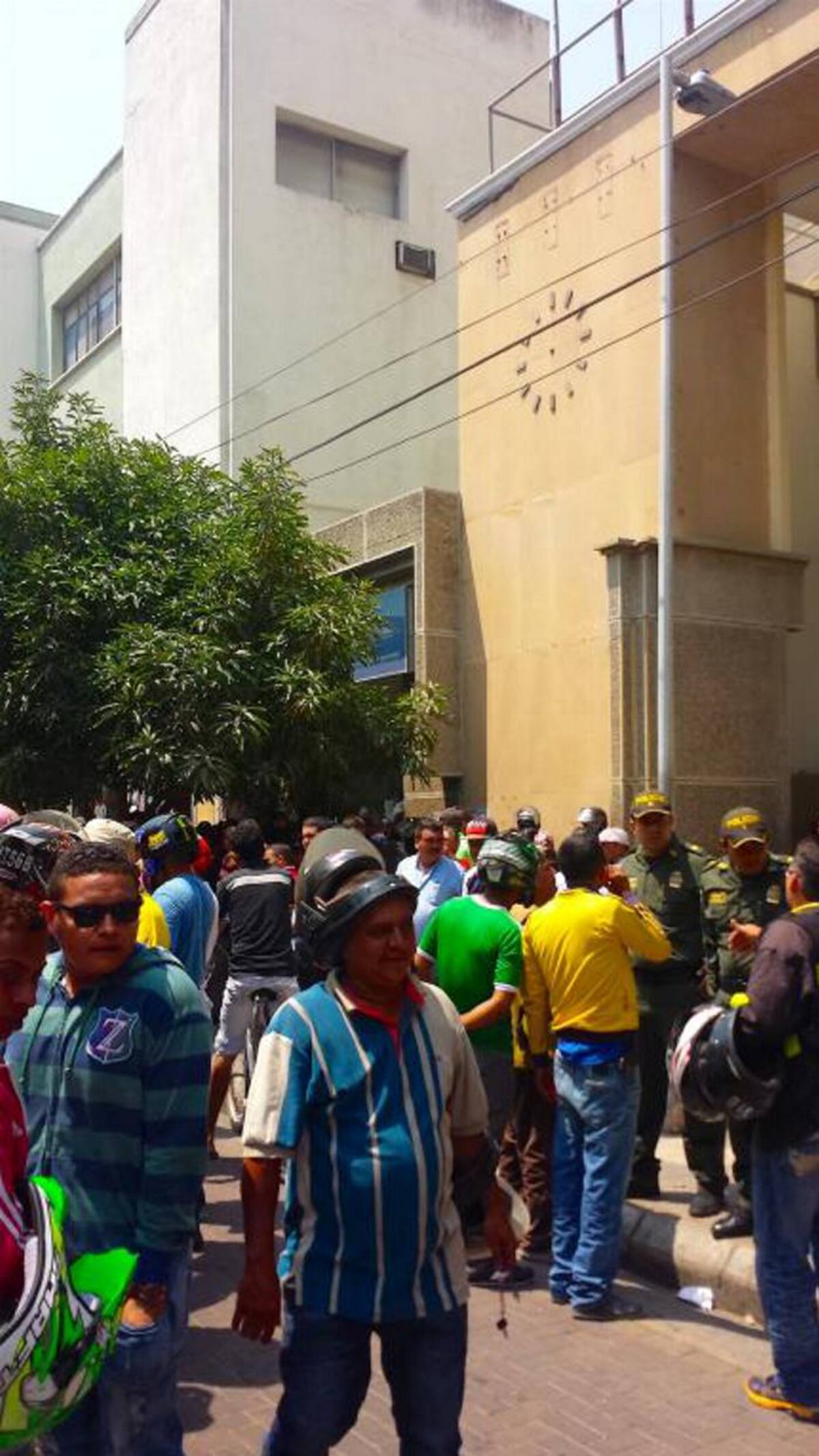 Protestas de mototaxistas en Barranquilla.
