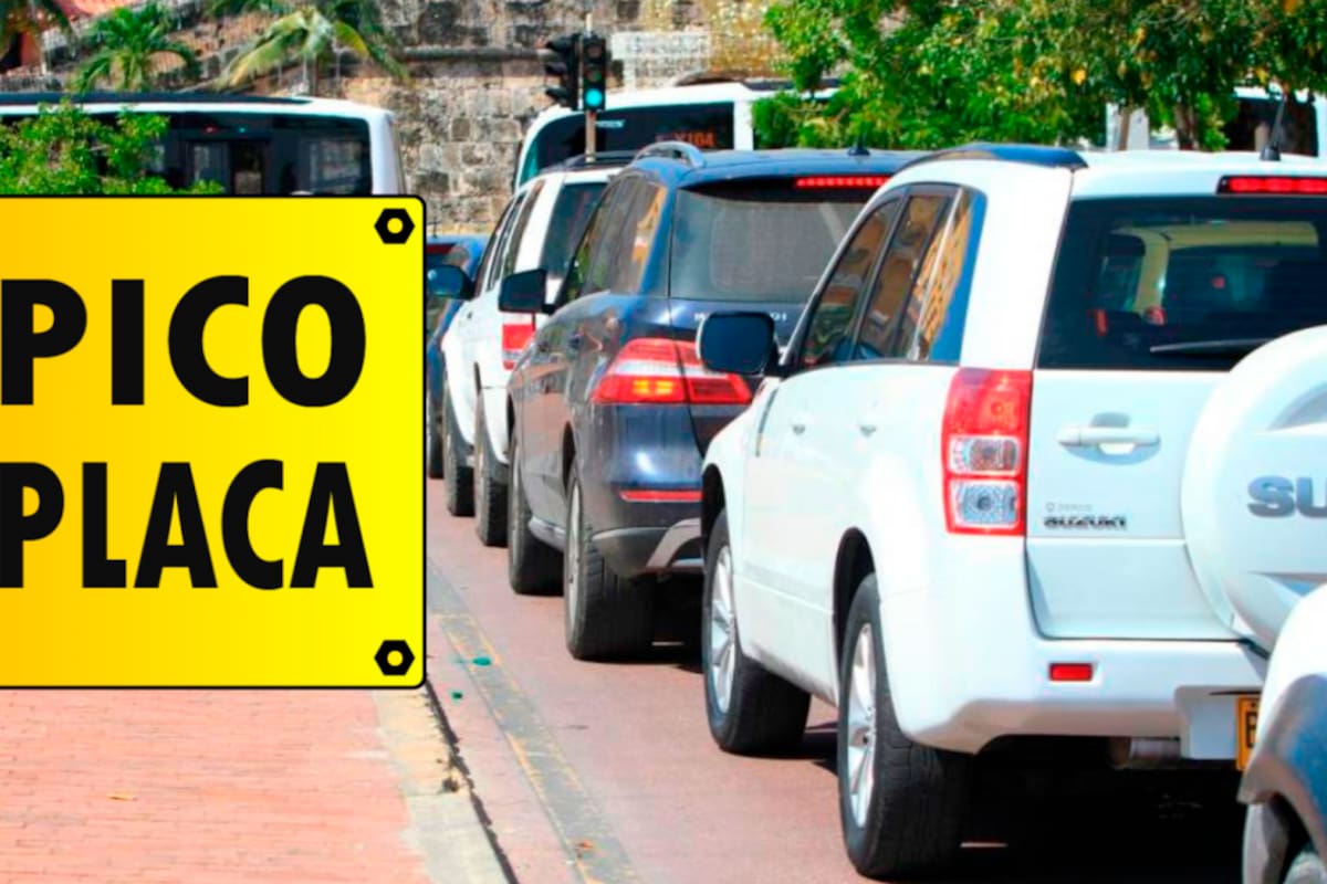 Así es el pico y placa de este lunes 28 de noviembre en Cartagena