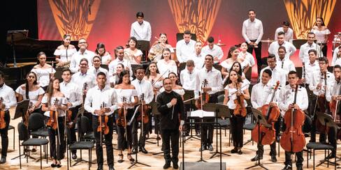 Orquesta Sinfónica de Cartagena en concierto en la Plaza San Pedro