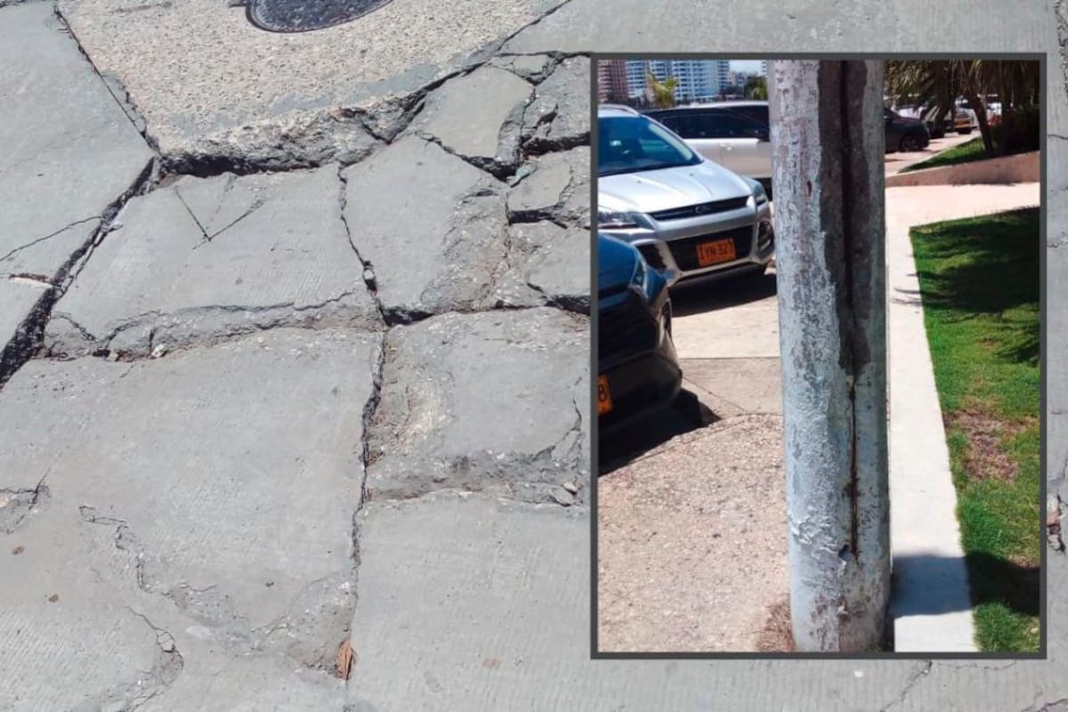 Residentes de Bocagrande, cansados del pésimo estado de las vías