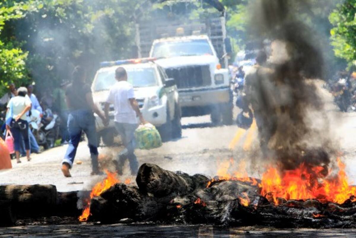 La comunidad de Malagana bloqueó la Troncal de Occidente por 6 horas. JULIO CASTAÑO BELTRÁN