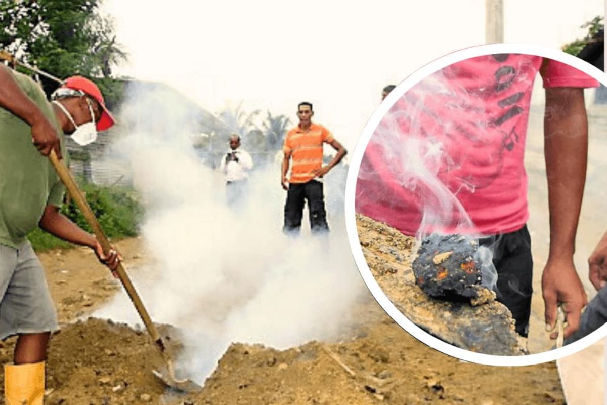 ¿El infierno? El día que salía humo y fuego de las calles en un barrio de Cartagena