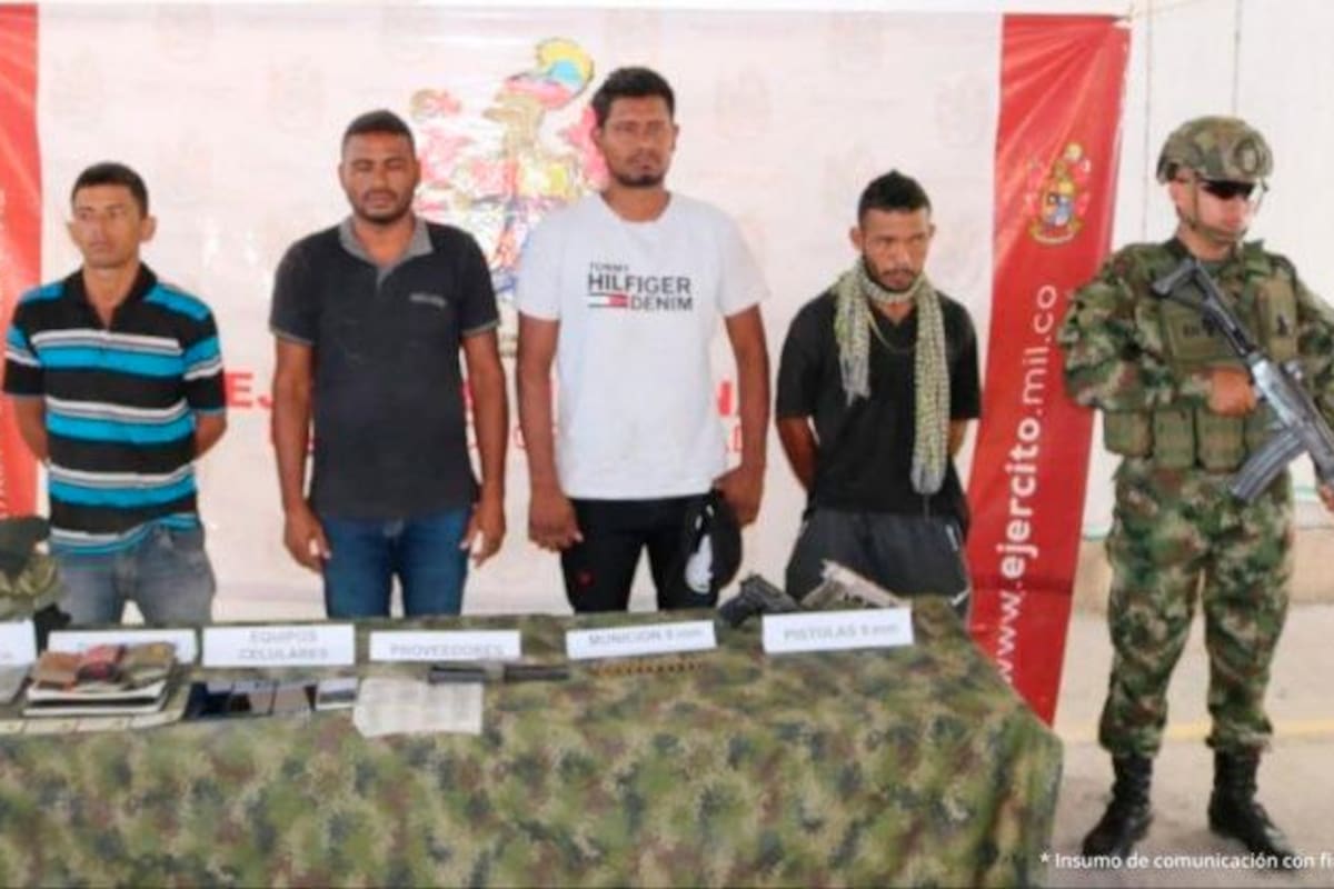 Extorsionistas del clan del Golfo fueron capturados en La Guajira