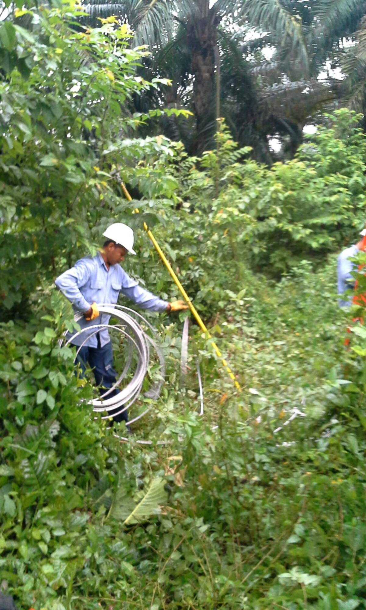 Empleados de electricaribe lograron restablecer el servicio ayer en tres poblaciones del norte de Bolívar luego que un robo de cables en la estación Gambote produjera la emergencia. Cortesía