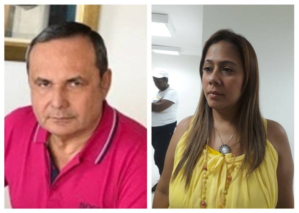 Adolfo Raad Hernández, exconcejal; y Liliana Veláquez, fiscal 53 de Cartagena. El Universal