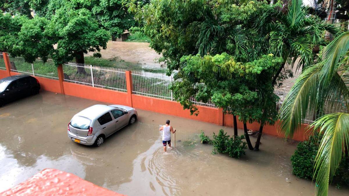 Así quedó el parqueadero del Conjunto Residencial La Plazuela. // Cortesía