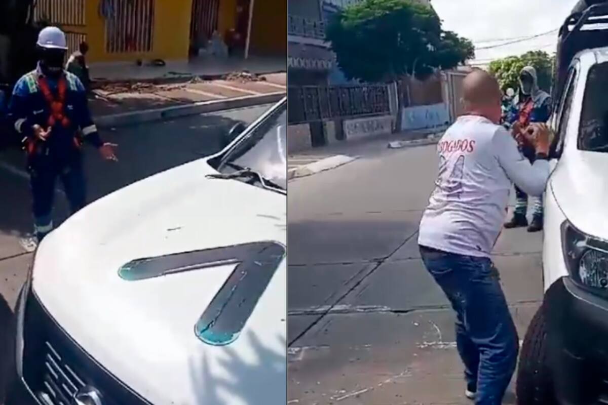 Video: con piedras atacan vehículo de Air-e por cortar energía en Barranquilla