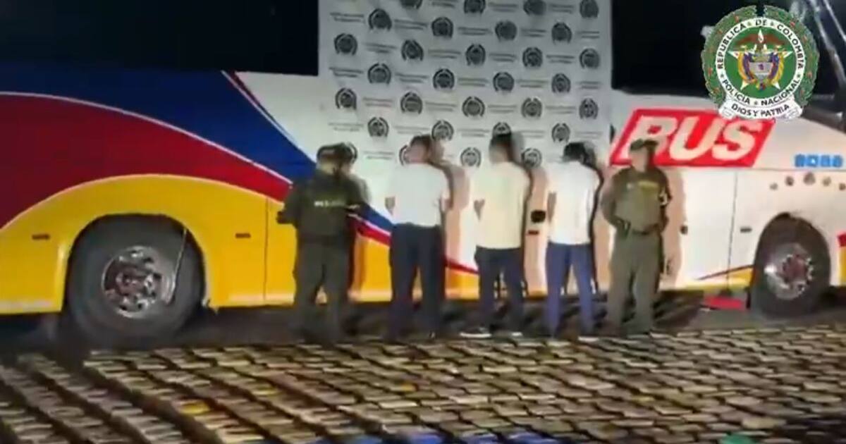 Incautan 460 kilos de sustancias escondidas dentro de bus: tres capturados