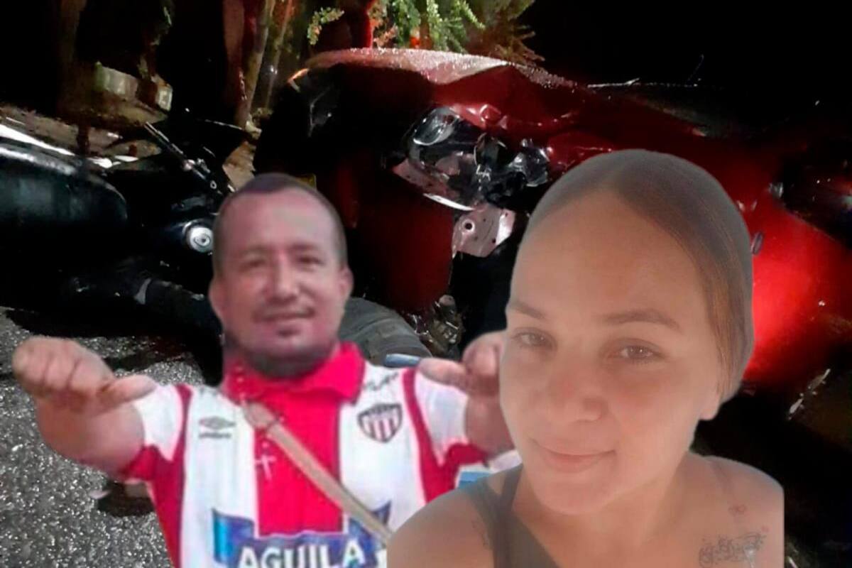 Mujer y hombre mueren en choque de carro y moto: iban para una clínica