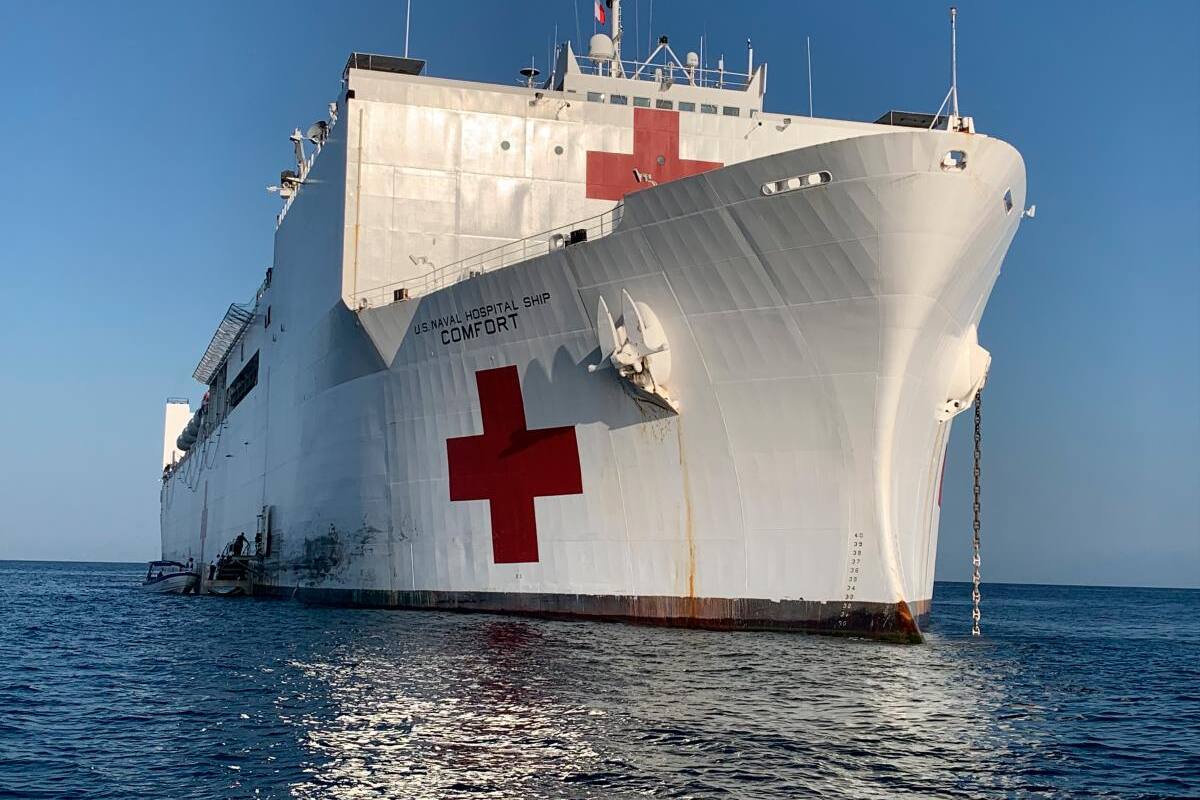 ‘USNS Comfort’, un buque hospital le tiende la mano a Colombia