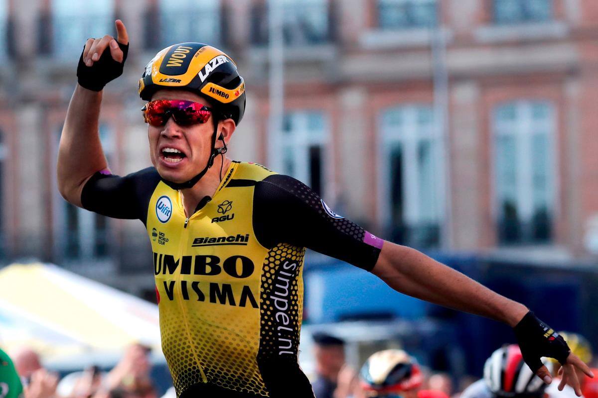 Van Aert logra el doblete en la quinta etapa y es más líder