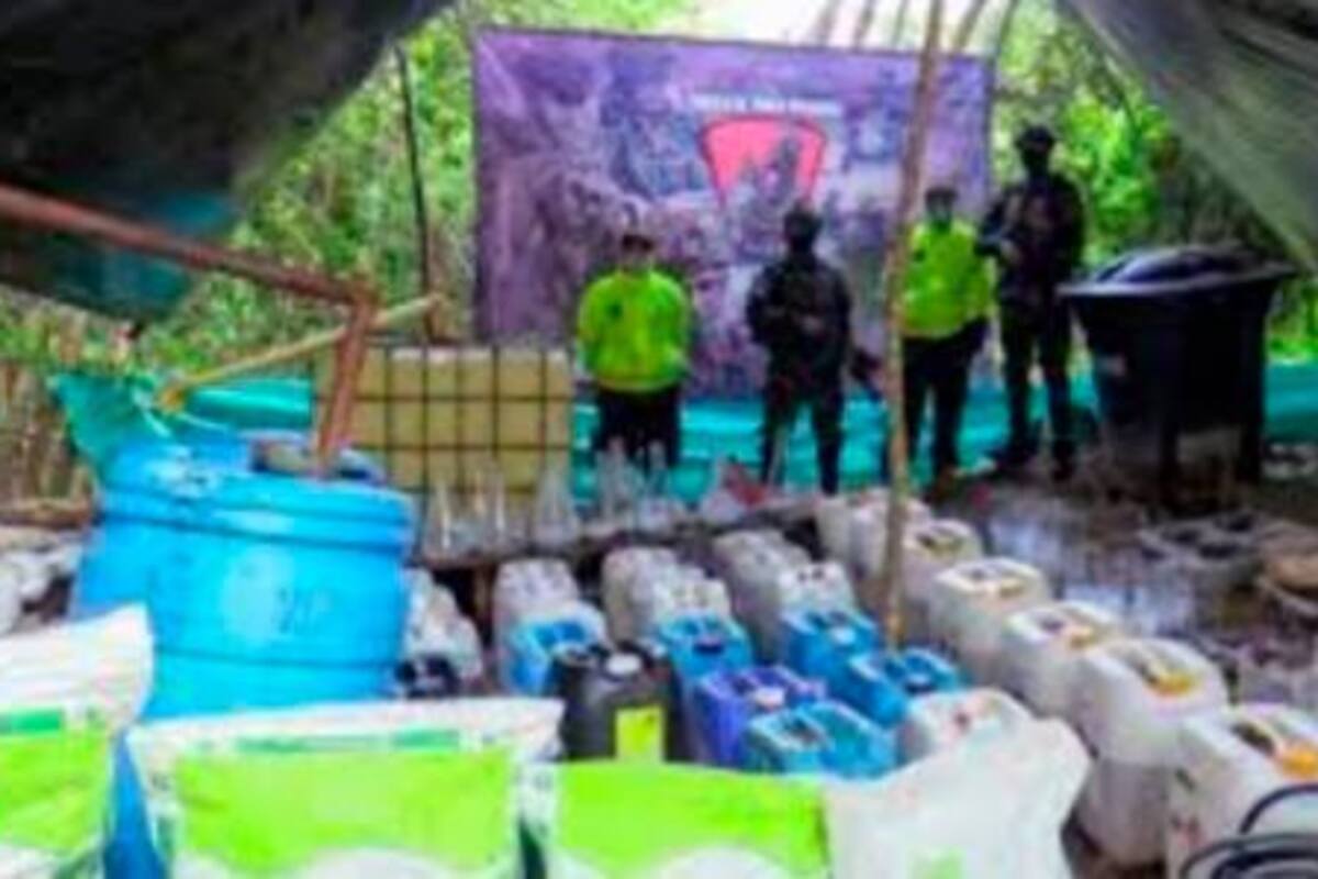 Destruyen “narcolaboratorio” en Bolívar: producía 4 mil kilos de coca