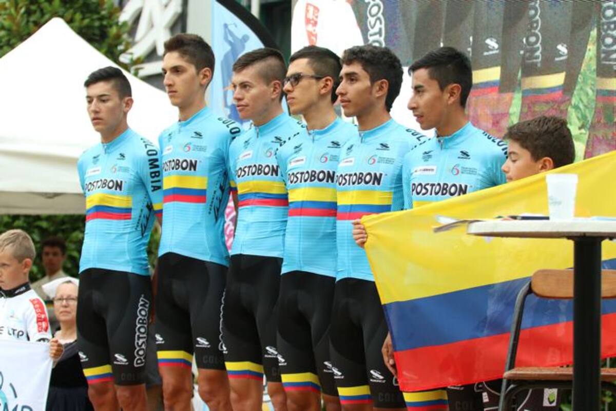 La Selección Colombia de Ciclismo fue presentada en el Tour de L'Avenir 2018. COLPRENSA