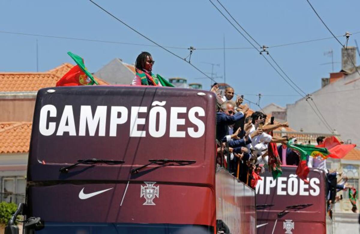 Recibimiento de la selección de fútbol de Portugal. AFP