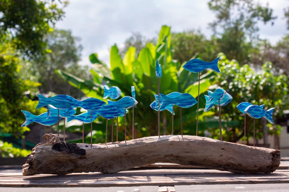 Los peces de todas las especies son tallados por este artista empírico.//FOTOS: FERNANDO PARRA LÓPEZ - El Universal.