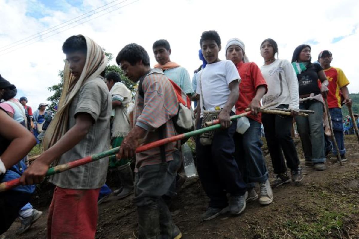 Cerca de 4.000 indígenas y campesinos marcharon en la capital de Guatemala ARCHIVO