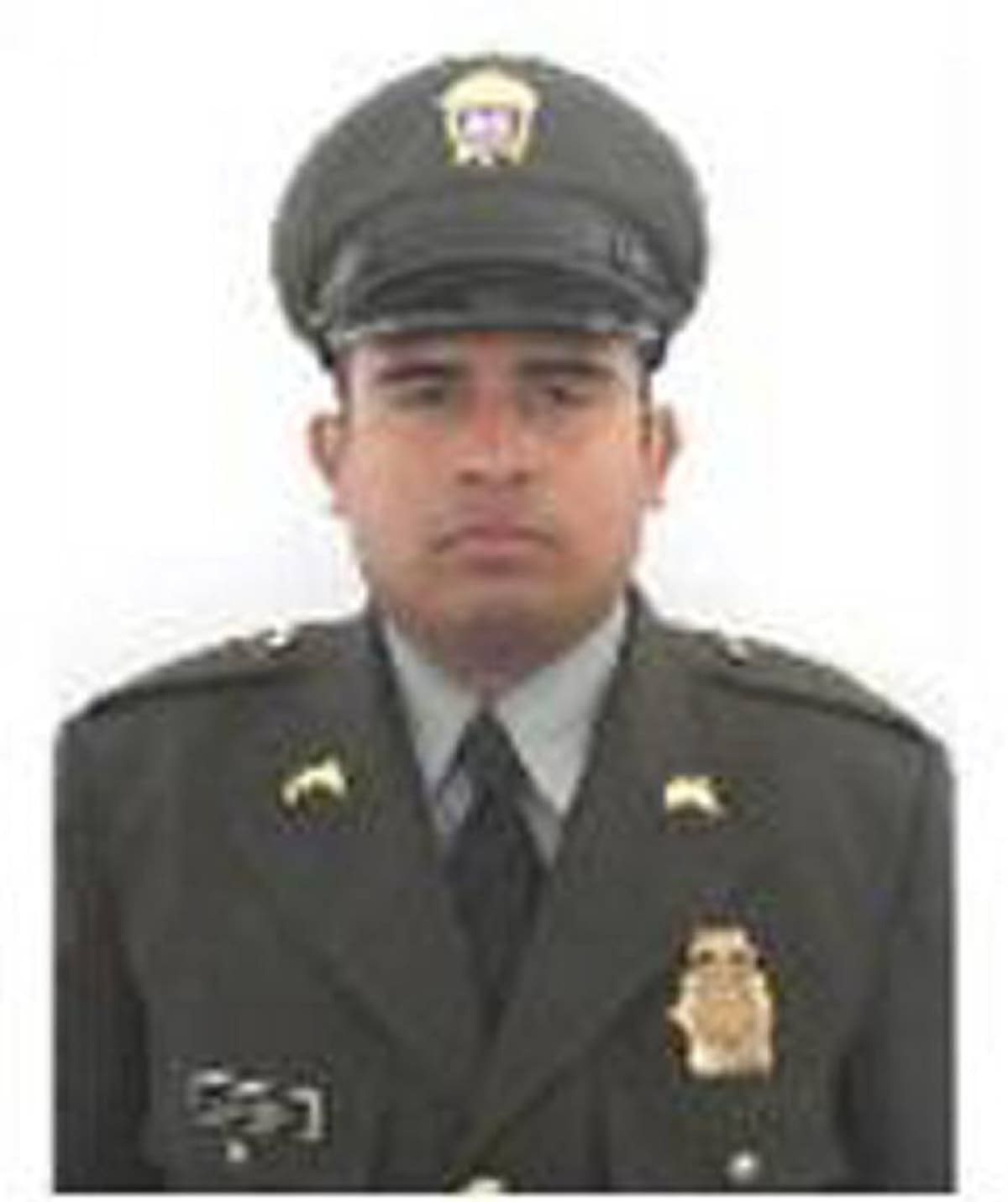 Patrullero Samir Manuel Montes Oviedo, asesinado. Cortesía MECAR