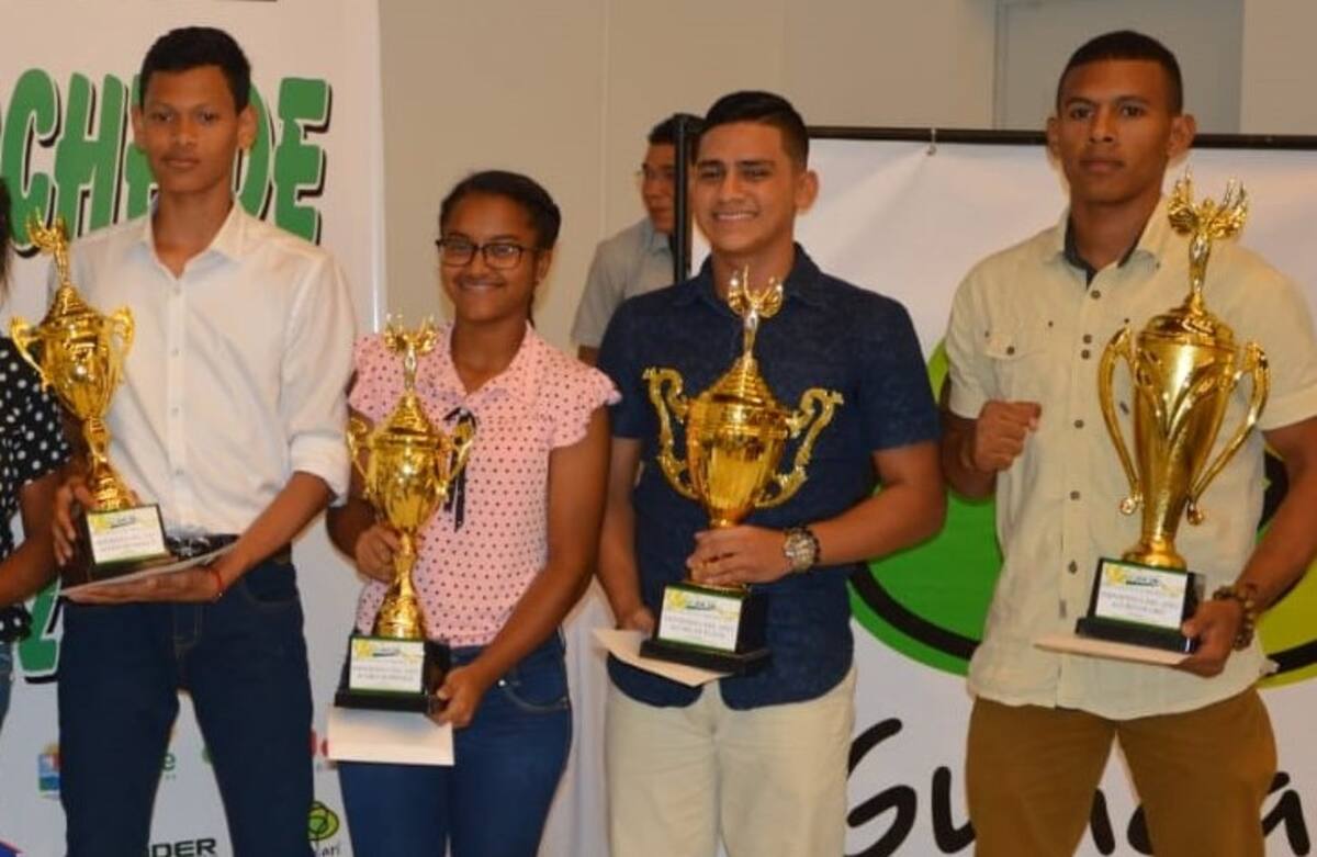 Steven Montoya Cardozo, María Camila Camacho, Brian Quintero Herazo y Kristian Javier Verbel Paternina, podio Acord-Sucre 2018.