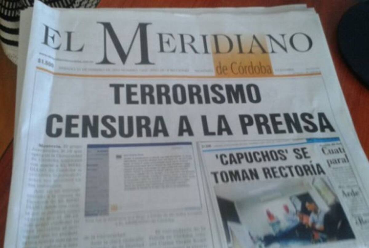 Así título El Meridiano de Córdoba, en su portada de hoy 21 de febrero, de 2015.
