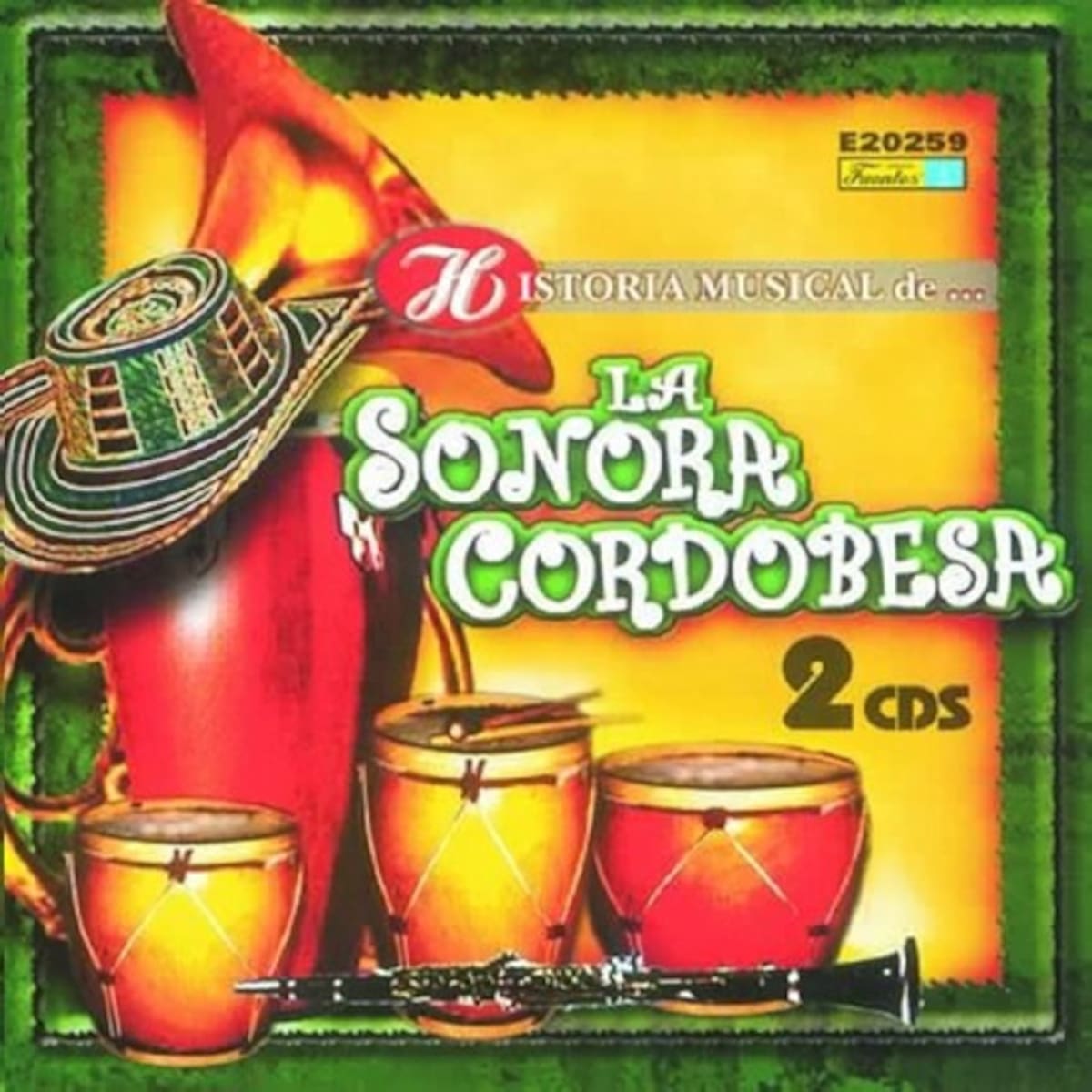 Carátula de temas grabados con la Sonora Cordobesa.