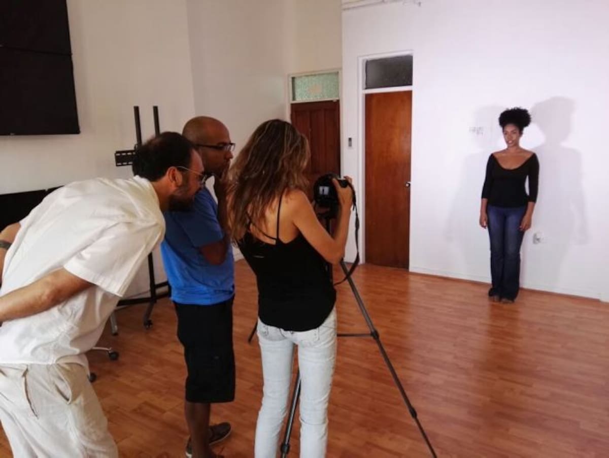 Alexander Basile, Ramsés Ramos y Giovanna Osorio, escogiendo actores para la serie. RUBÉN DARÍO ÁLVAREZ