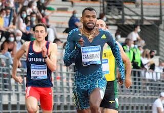 Zambrano se impone en la final de los 400 de la Liga de Diamante