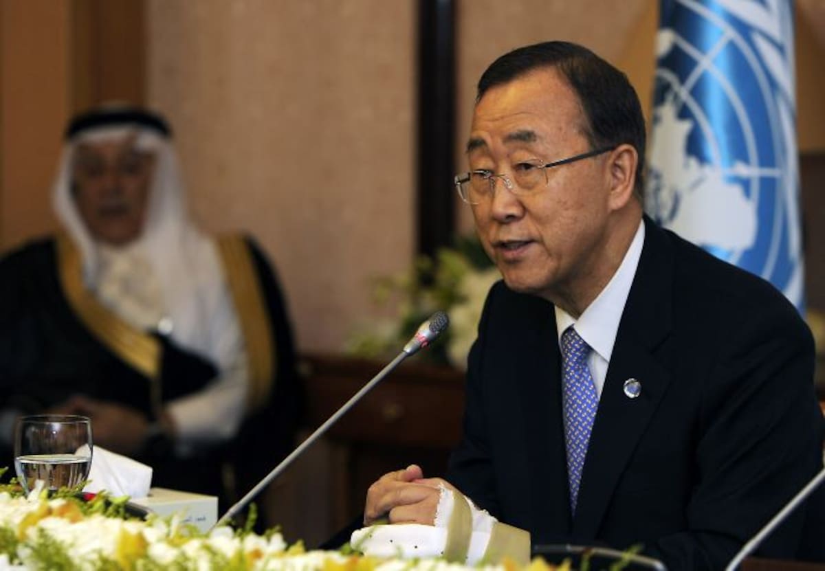 Ban Ki-moon, secretario general de la ONU. AFP AMER HILABI
