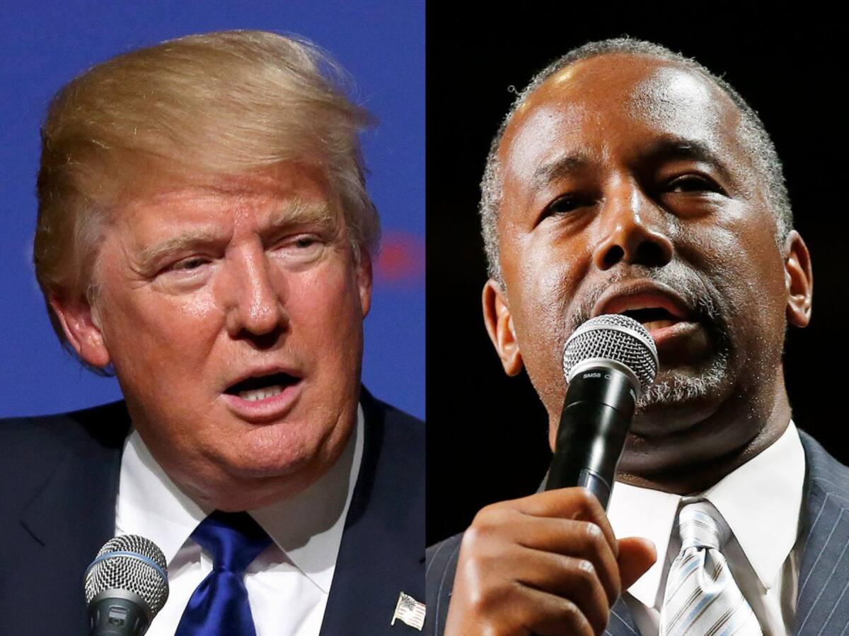 Donald Trump y Ben Carson. AP