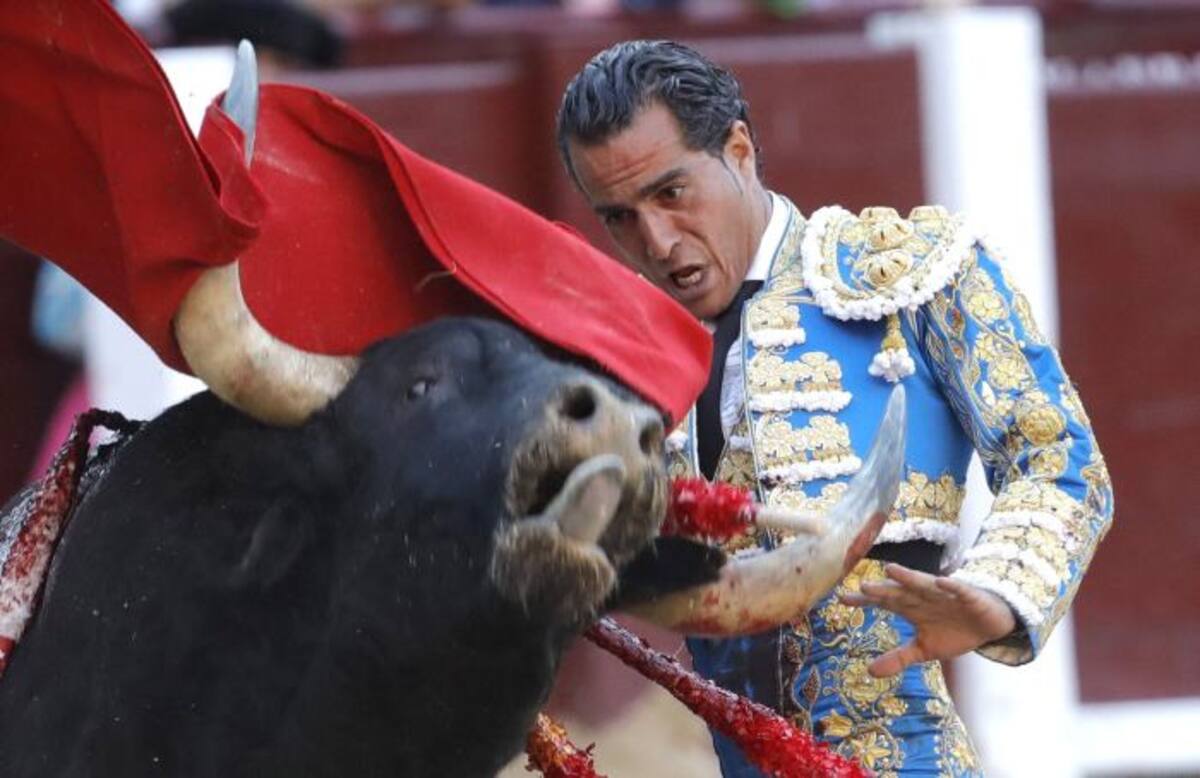 Iván Fandiño durante su faena en una de las corridas de la última Feria de San Isidro, en la Plaza de las Ventas en Madrid. EFE JuanJo Martín