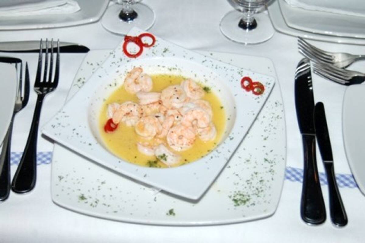 Entrada de camarones.