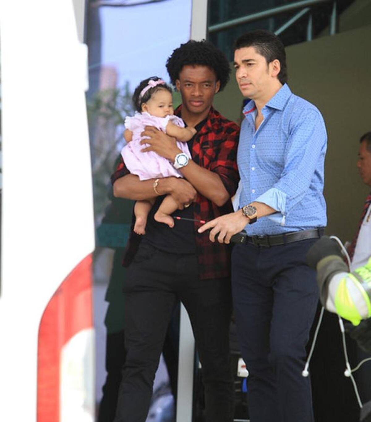 Cuadrado con su pequeña hija Lucía. Colprensa