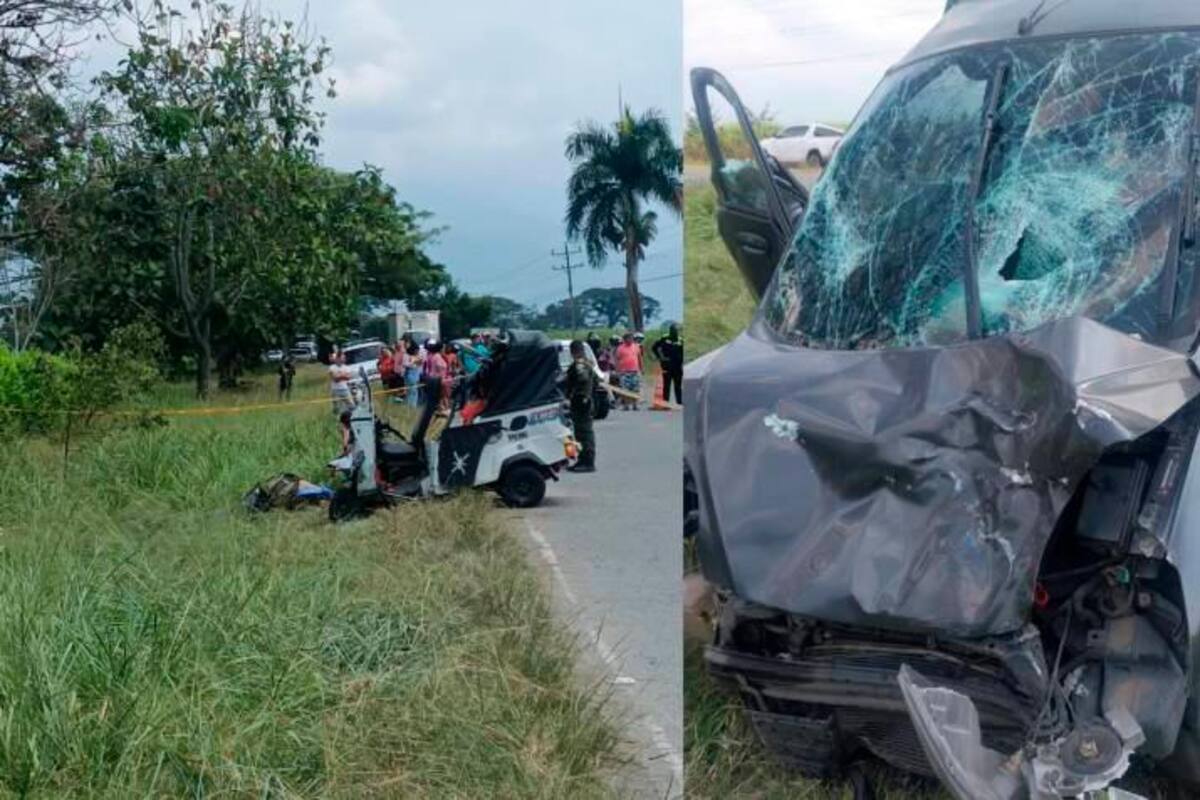 Triple choque deja a hombre y una mujer muertos: iban en un motocarro