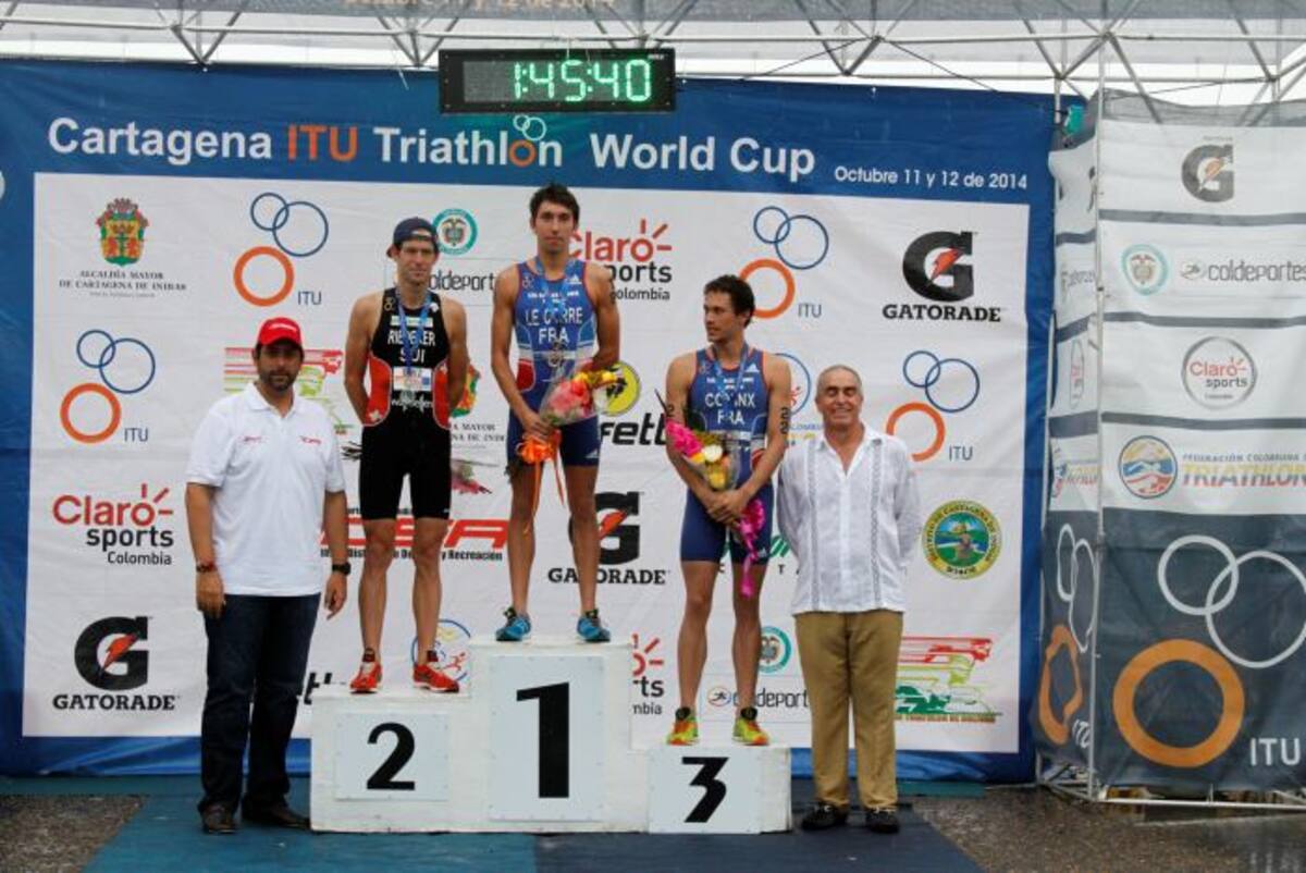Sven Riederer (Suiza), Pierre Le Corre (Francia) y Dorian Coninx (Francia). JULIO CASTAÑO - EL UNIVERSAL