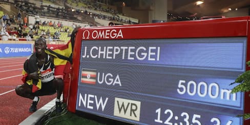 Cheptegei, récord en los 5.000 metros, en la reanudación de la Liga Diamante