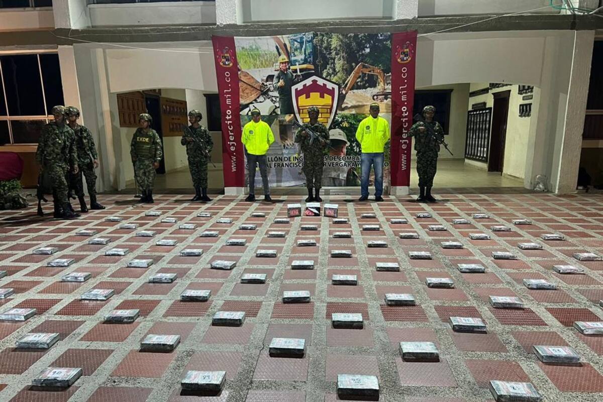 111 kilos de clorhidrato de cocaína incautó la Policía en el Atlántico