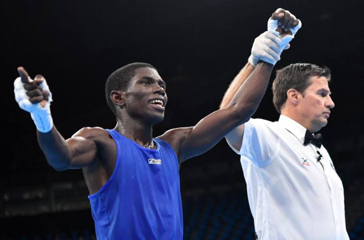 Yurberjen Martínez es la gran revelación del boxeo olímpico. AFP