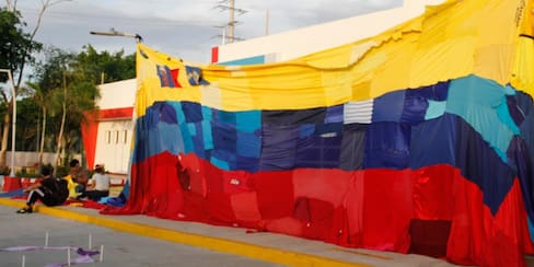 Video: La gran bandera de Colombia que se teje en Cartagena
