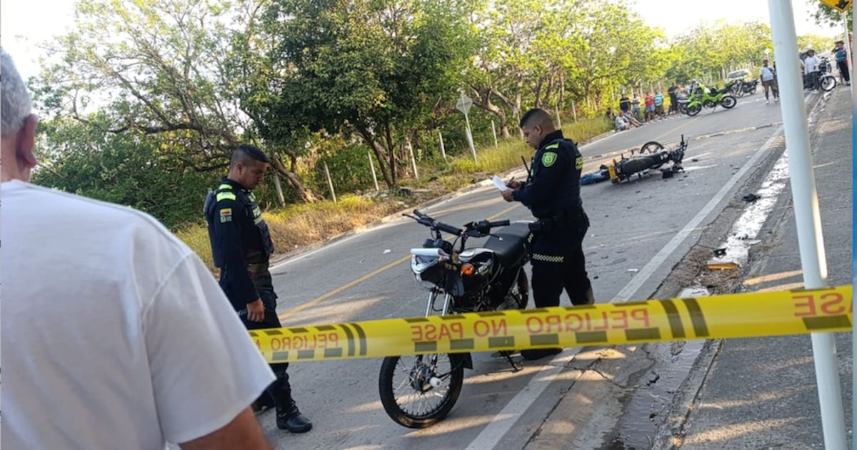 One dead and several injured after a motorcycle crash in Barranquilla
