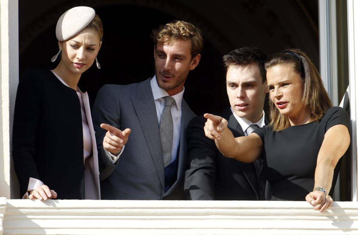 Beatrice Borromeo, Pierre Casiraghi, Louis Ducruet y la princesa Estefanía.