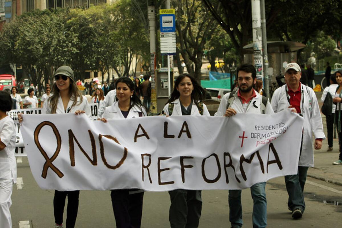 Con estas marchas se busca frenar a reforma a la salud que se encuentra en trámite. COLPRENSA