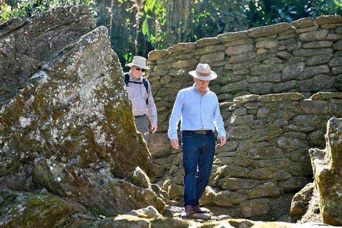 Visita a Ciudad Perdida del príncipe Alberto Segundo de Mónaco y el presidente de la República, Juan Manuel Santos. Colprensa